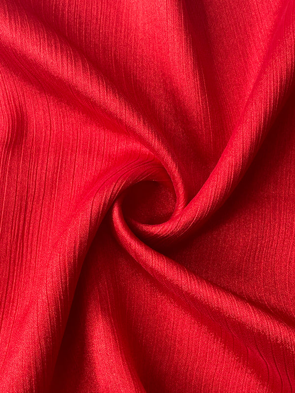 Crinkle Silk Hijab - Red Cherry